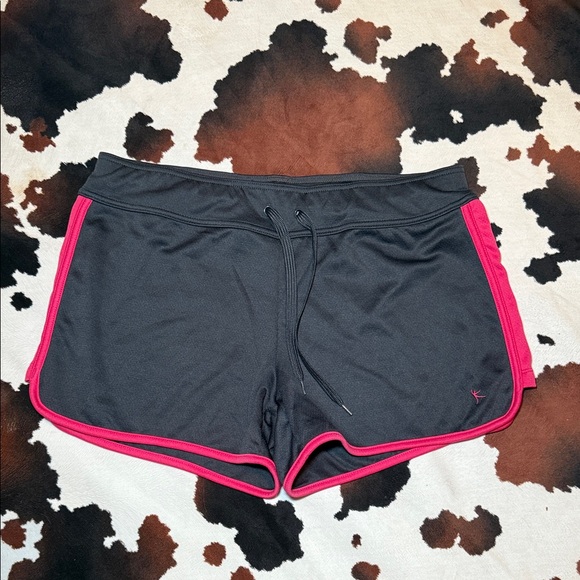 Danskin Now Gray and Pink Athletic Shorts Size Large - Picture 1 of 4